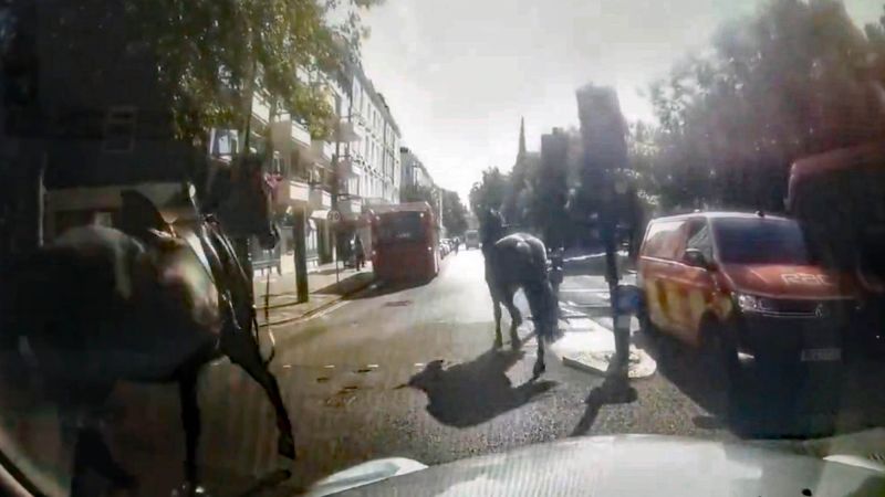 Military horses bolt through London streets again | CNN