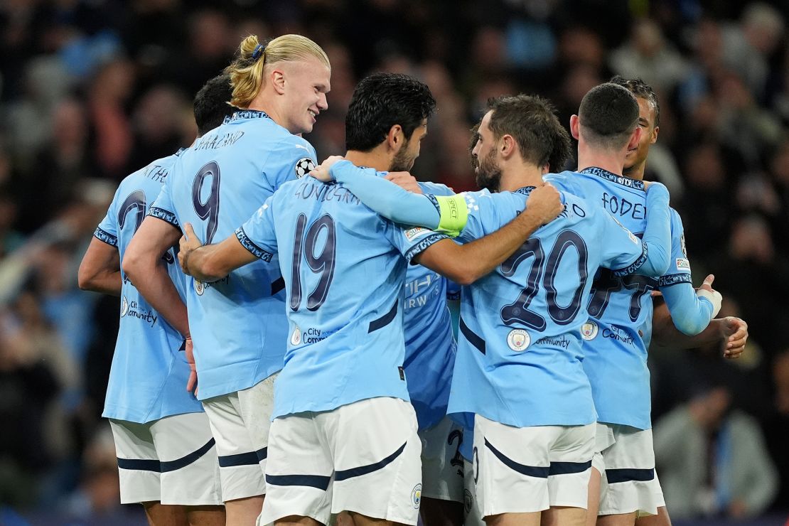 Manchester City produced a brilliant second half to thrash Sparta Praha.