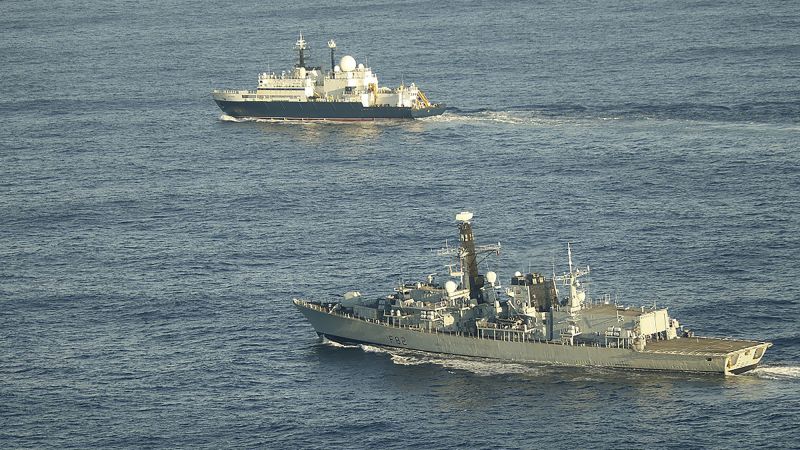 Russian spy vessel enters UK waters for second time, British Navy says
