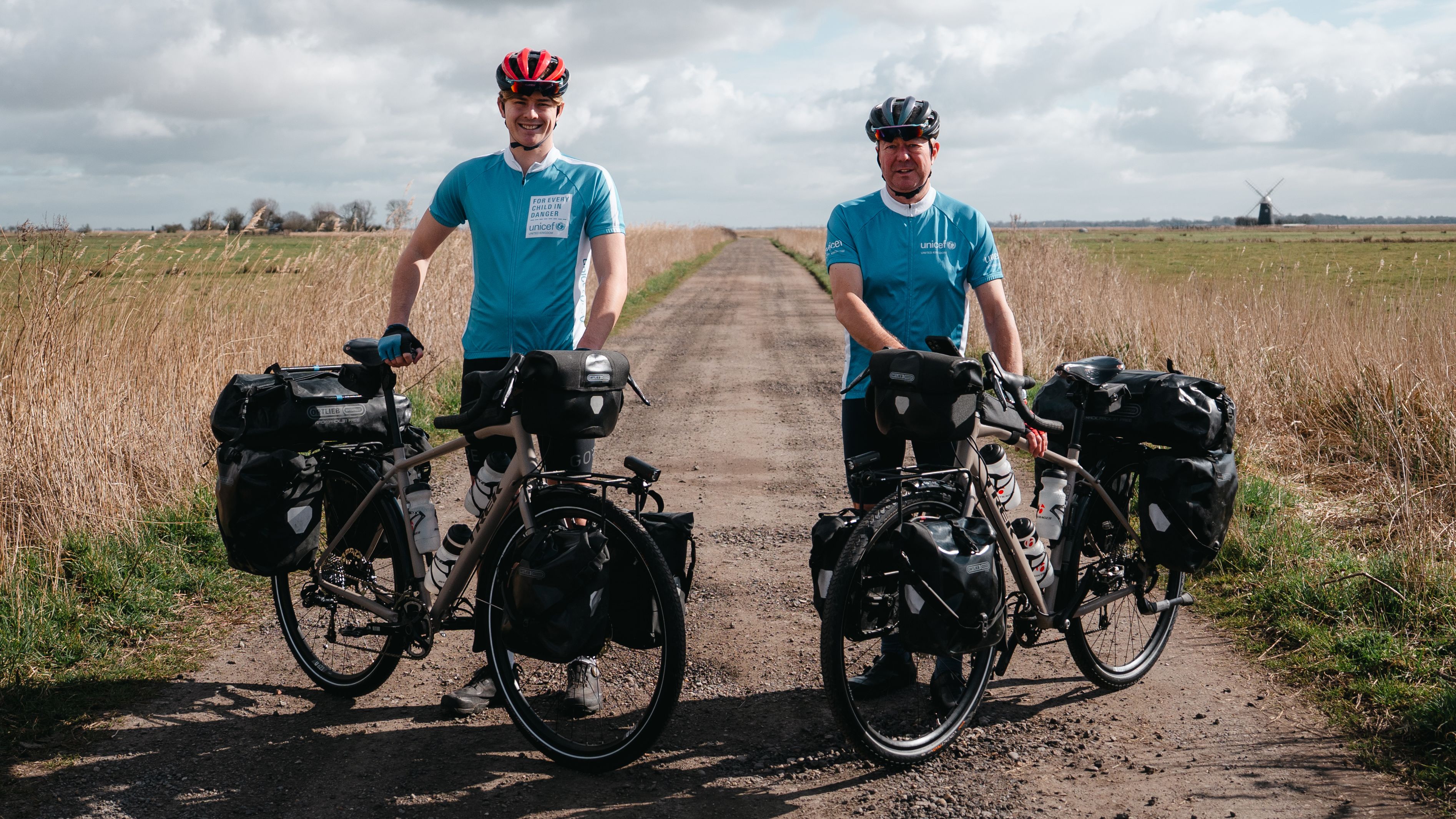 Undated family handout photo of George Kohler, 56 and his son Joshua, 22, from Norfolk in East Anglia, who will cycle 30,000 km (18,641 miles) through 29 countries across four continents while fundraising for Unicef. The father and son are hoping to set two new world records by embarking on a year-long bike ride around the world. Issue date: Thursday March 13, 2025. PA Photo. See PA story SOCIAL Cycling. Photo credit should read: Ava Flannery/PA Wire 

NOTE TO EDITORS: This handout photo may only be used in for editorial reporting purposes for the contemporaneous illustration of events, things or the people in the image or facts mentioned in the caption. Reuse of the picture may require further permission from the copyright holder. 