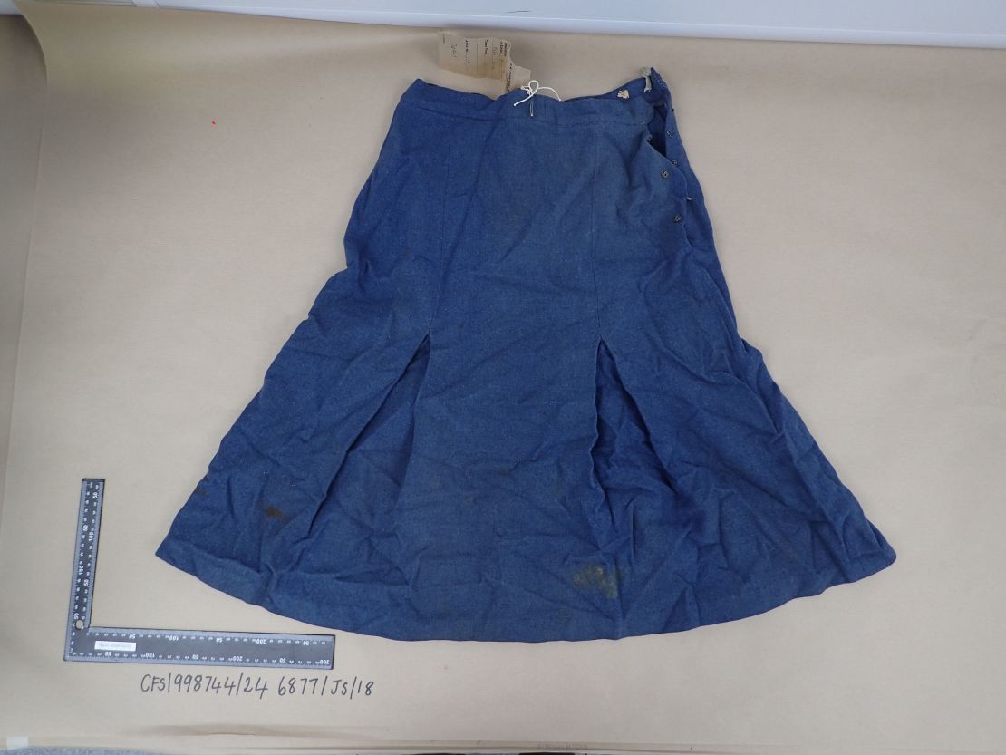 The skirt Louisa Dunne was found wearing when she died.