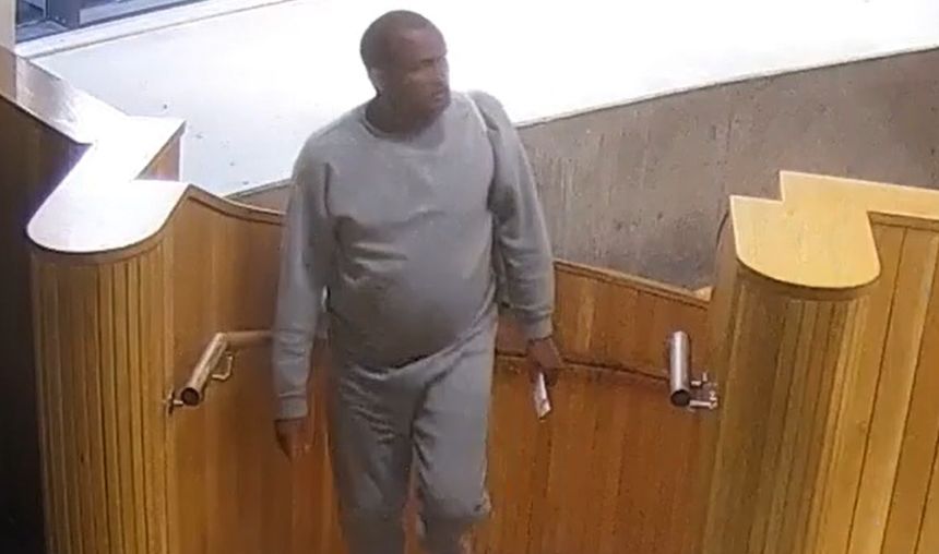 A still from CCTV, issued by the Metropolitan Police, shows Hadush Kebatu in a library in the Dalston neighborhood of London on October 24.