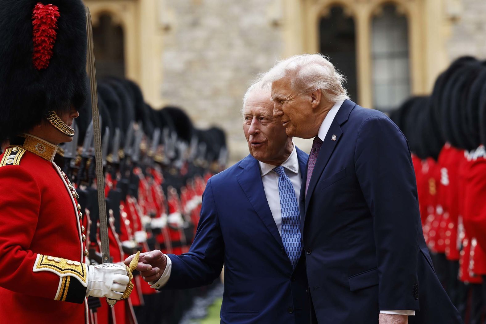 Britain’s King Charles III and US President Donald Trump inspect the honor guard at Windsor Castle during <a href="index.php?page=&url=https%3A%2F%2Fwww.cnn.com%2Fworld%2Flive-news%2Ftrump-uk-state-visit-09-17-2025-intl">Trump’s state visit </a>on Wednesday, September 17. It was Trump’s second state visit, <a href="index.php?page=&url=https%3A%2F%2Fwww.cnn.com%2F2025%2F09%2F15%2Fpolitics%2Fuk-state-visit-trump">which is a rarity</a>. Typically, second-term US presidents aren’t afforded the pomp of another state visit.