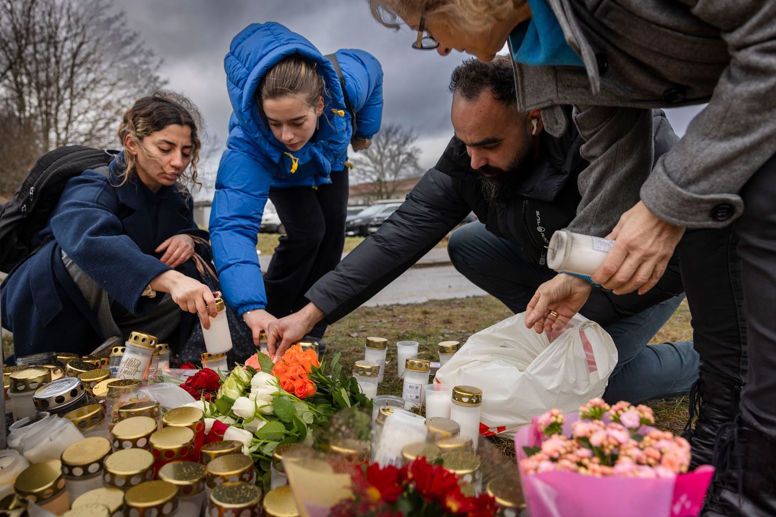 People gather in Örebro, Sweden, on Wednesday, February 5, to pay tribute to those who were killed Tuesday in what the country’s prime minister called the “worst mass shooting in Swedish history.” A gunman opened fire at an adult education center in Örebro, <a href="https://www.cnn.com/2025/02/05/europe/sweden-mass-shooting-orebro-explainer-intl/index.html">killing at least 10 people</a>. The attacker also died.