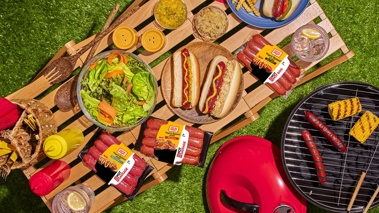 Oscar Mayer is adding plant-based hot dogs and sausages to its lineup.
