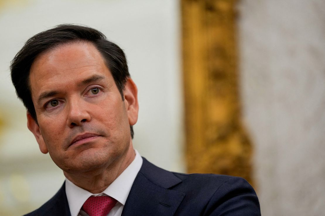 Secretary of State Marco Rubio attends a ceremony in the Oval Office of the White House earlier on May 6.