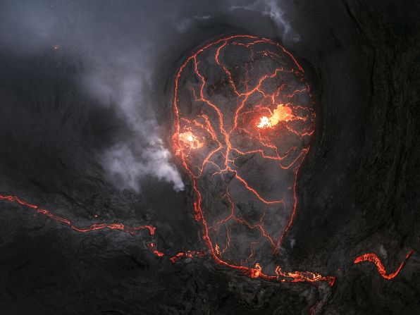 Daniel Viñé Garcia, whose portfolio included this image of Iceland's Fagradalsfjall volcano, took second place.