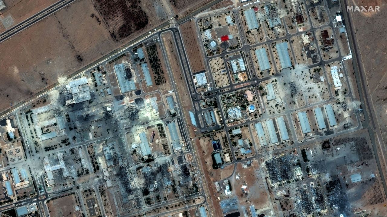 This satellite image shows the Isfahan nuclear technology center on June 22, 2025.