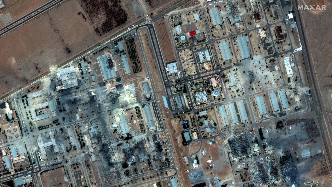 This satellite image shows an overview of Isfahan Nuclear Technology Center after it was hit by US airstrikes on June 22.