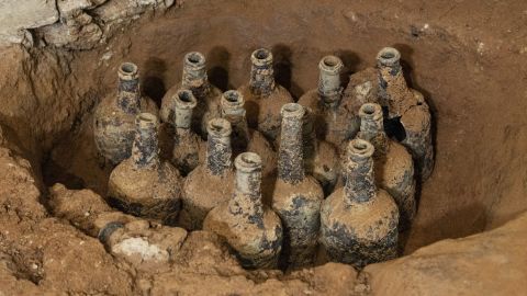 The bottles were discovered during a revitalization project at the home.