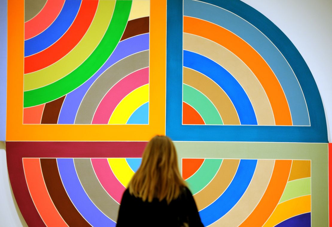 Frank Stella's "Haran II," belonging to the Guggenheim foundation, displayed on February 6, 2012 at the Palazzo delle Esposizioni in Rome, Italy.