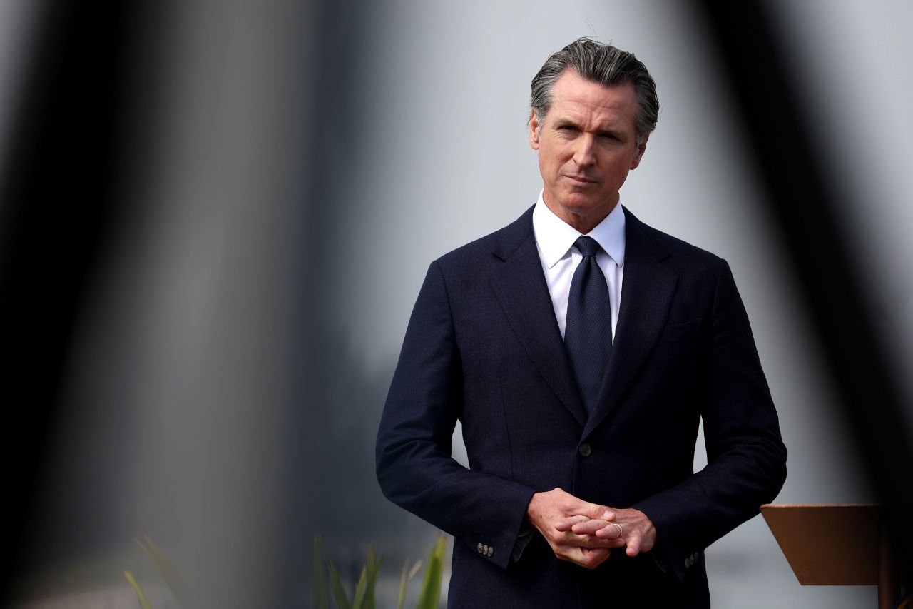 California Gov. Gavin Newsom speaks during a press conference in San Francisco on October 06, 2022.