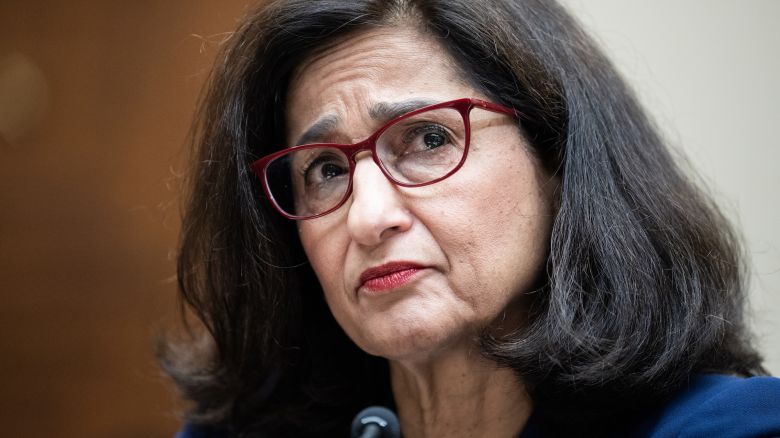 Minouche Shafik, president of Columbia University, testifies April 17 before the US House Education and the Workforce Committee.