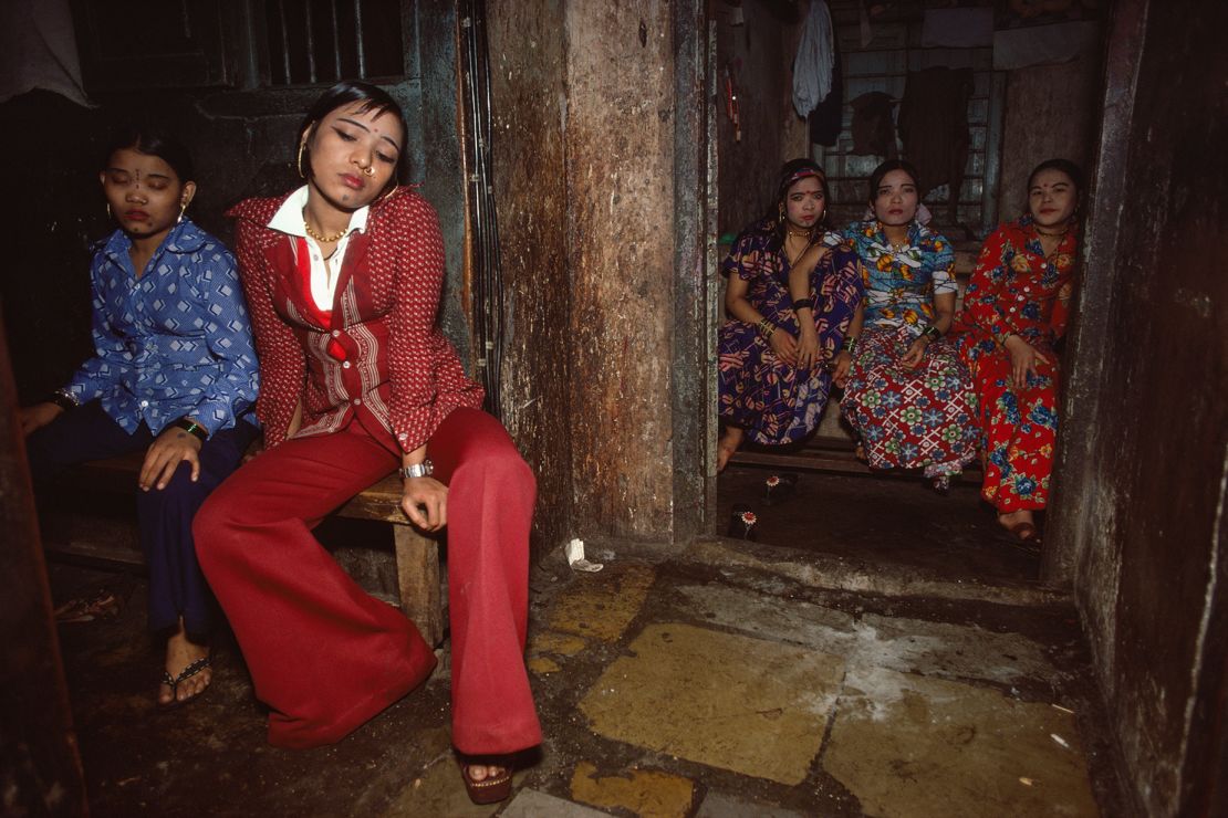 Nepalese girls waiting for customers at one of Falkland Road’s brothels. 