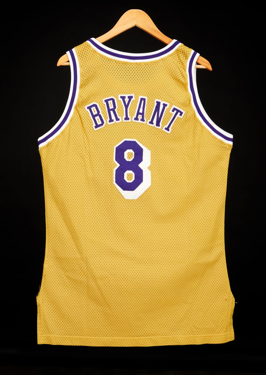 Kobe Bryant's rookie jersey from his 1996-1997 debut season with the LA Lakers.