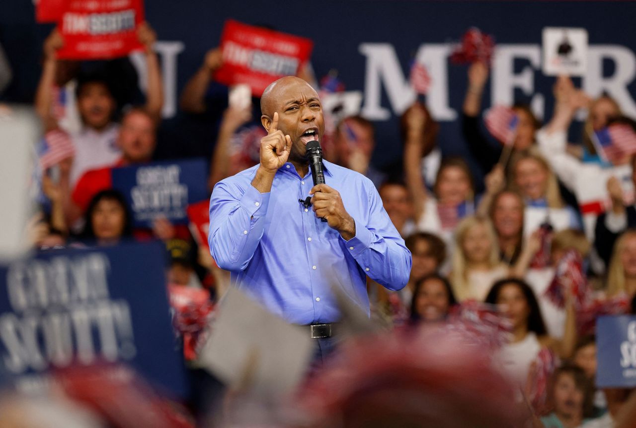 Sen. Tim Scott in North Charleston, South Carolina, in May 2023.