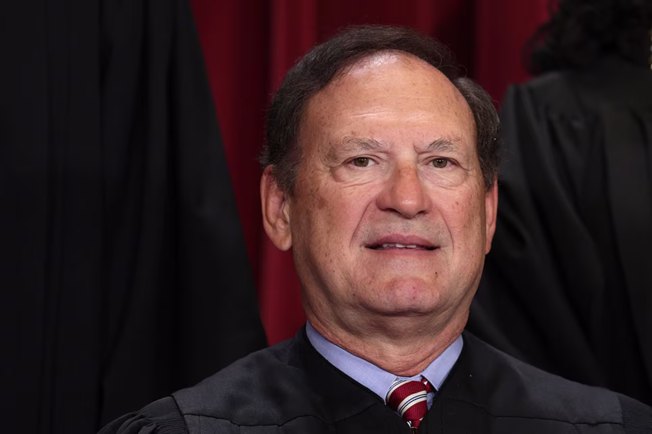 Alito poses for an official portrait on October 7, 2022, in Washington, DC.