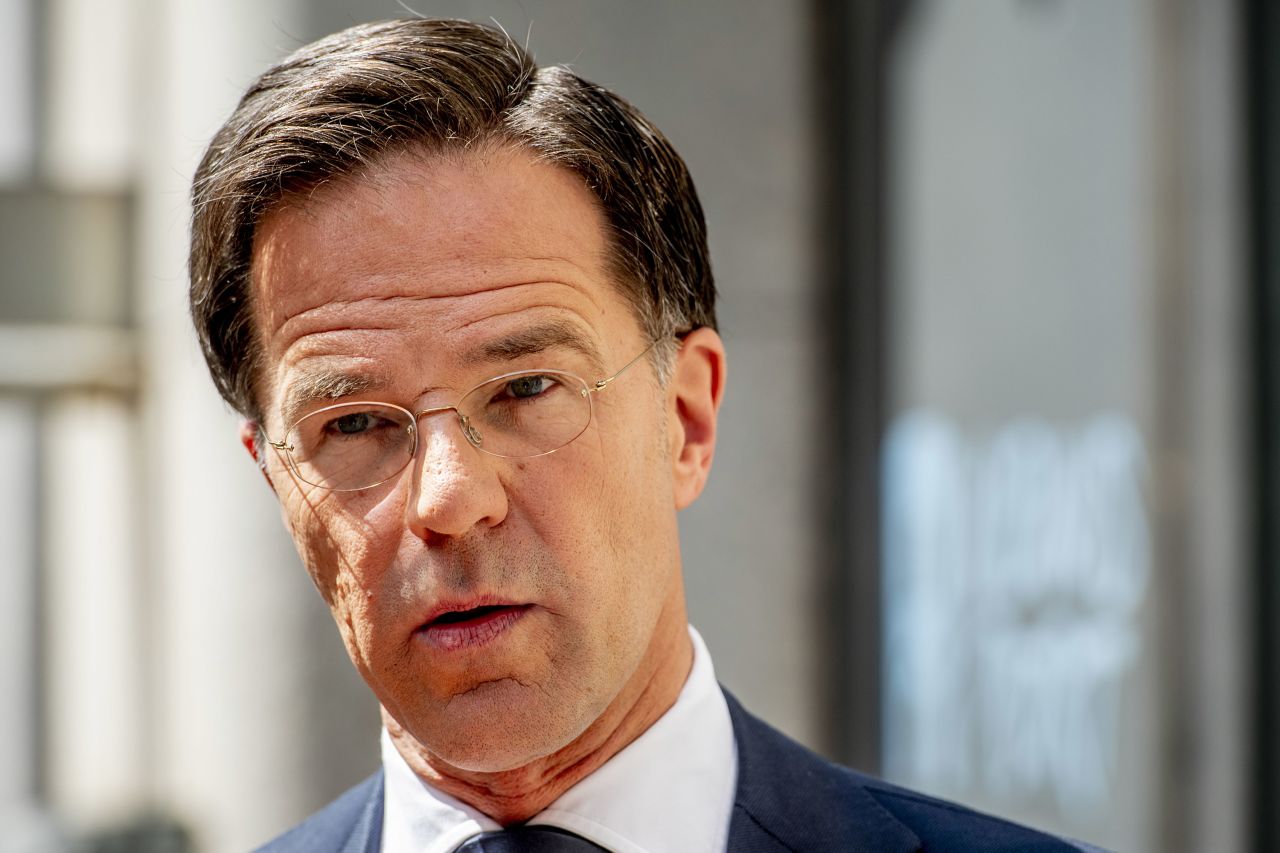 Dutch Prime Minister Mark Rutte talks during a press conference in The Hague, Netherlands, on Wednesday, May 20. 