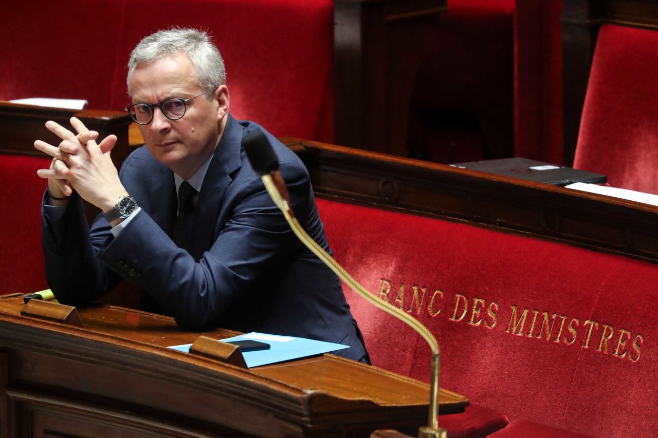 French finance minister Bruno Le Maire during a debate at the National Assembly in Paris on March 19.