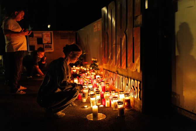 People light candles at a high school in Graz, Austria, following a shooting there on Tuesday, June 10. Ten people, mostly teenagers, were killed in what was o<a  target="_top" href="/newspapers?url=https://www.cnn.com/2025/06/10/europe/austria-graz-suspected-shooting-incident-intl">ne of the worst rampages in the country’s history</a>.