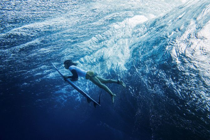 Australian surfer Molly Picklum trains in Tahiti on Sunday, July 21. Tahiti, an island in French Polynesia,?<a >is hosting the Olympic surfing competition</a>.