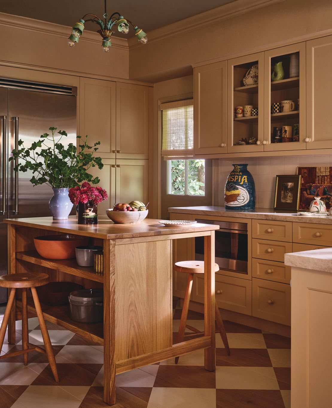 While most of the pieces in Roberts' home are antique or designer, her open kitchen includes an affordable surprise.