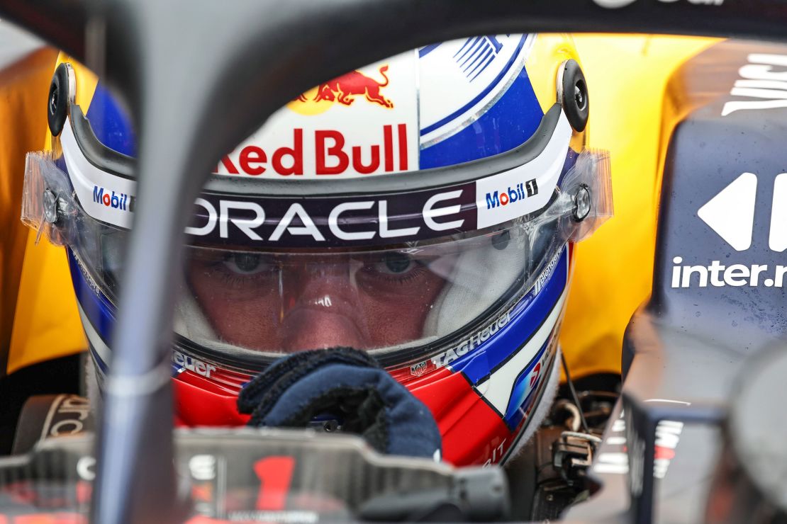 Verstappen looks on during the Sao Paulo Grand Prix.