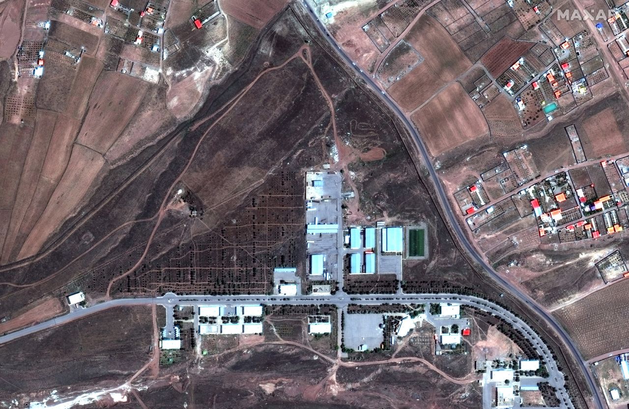 Satellite image shows Tabriz missile base in in Iran before airstrikes on May 29.