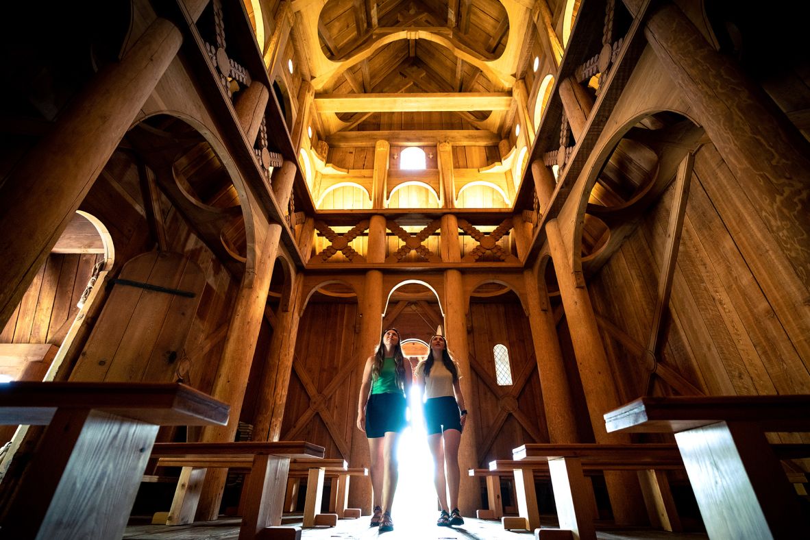 <strong>Room for reflection:</strong> The Chapel in the Hills is a traditional Norwegian stave church in the Black Hills.
