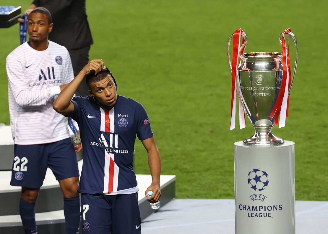 The closest Mbappé came to winning the Champions League was reaching the final in 2020. Julian Finney/UEFA/Getty Images