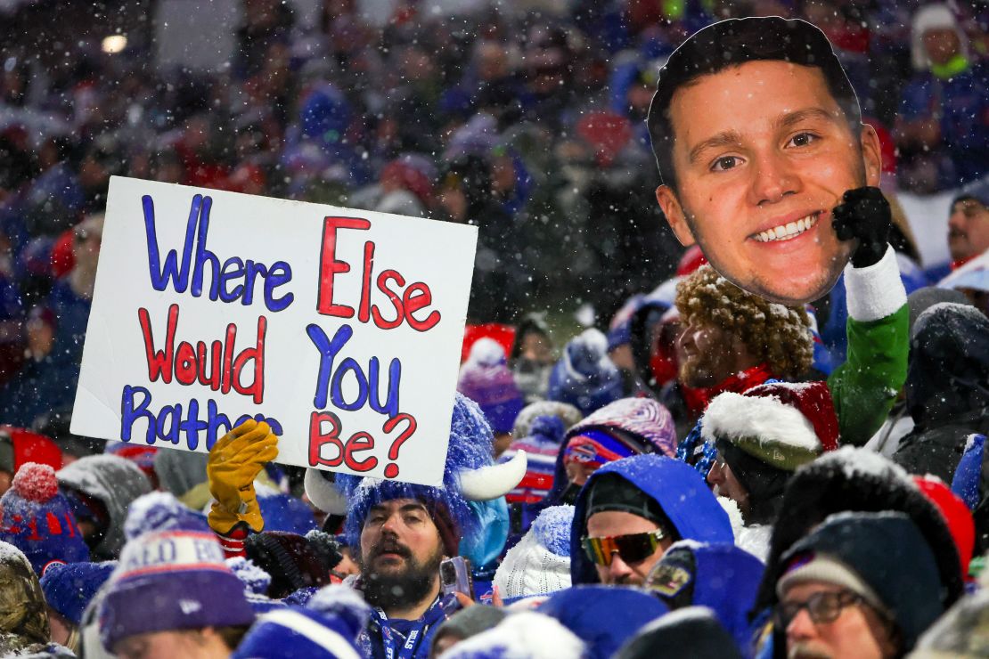 Fans cheer during the third quarter of a game between the San Francisco 49ers and the Buffalo Bills at Highmark Stadium on December 1.