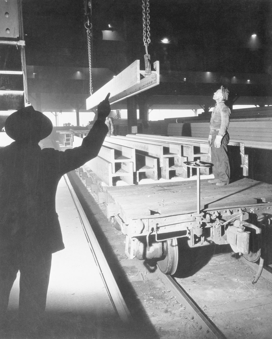 The first steel beams for the 29-story United Nations Secretariat Building are loaded at the Homestead Works of U.S. Steel. Products from US Steel's mills were key components of many iconic buildings, bridges and other structures during the last century, including what was then known as the Sears Tower in Chicago, then the world's tallest building, the Vehicle Assembly Building at NASA’s Kennedy Space Station in Florida, the Tappan Zee, Verrazano Narrows and Henry Hudson bridges in New York City and the New Orleans Superdome.
