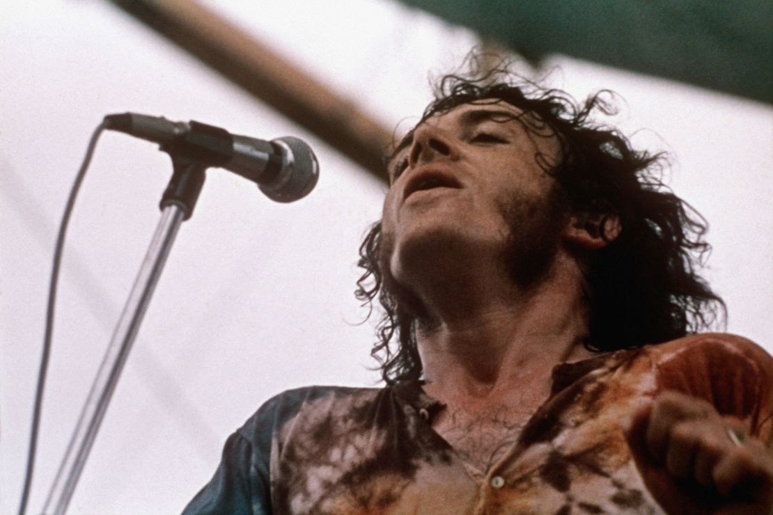 Joe Cocker performs at Woodstock.