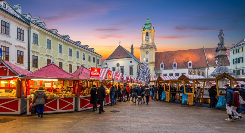 <strong>Bratislava Christmas Fair, Slovakia: </strong>With stalls selling everything from mulled wine to traditional Slovakian delicacies and live performances, this annual market showcases some of the best traditions of the Slovakian Christmas season.