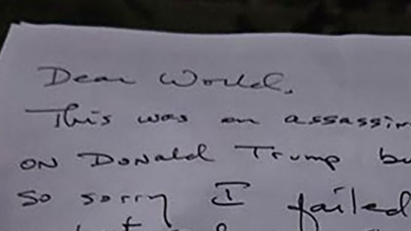 Ryan Wesley Routh: Man suspected of assassination attempt against Trump left a letter detailing his plans, prosecutors say