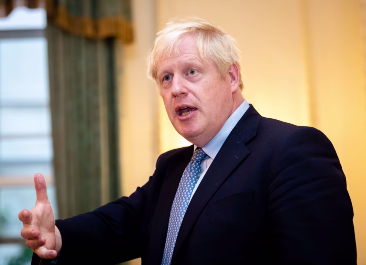 British Prime Minister Boris Johnson at Downing Street on Wednesday.