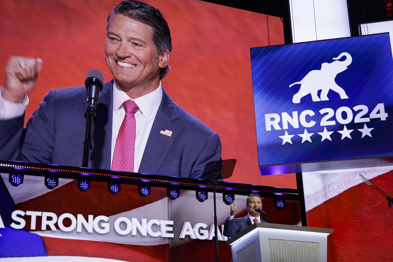  Rep. Ronny Jackson speaks on stage during the Republican National Convention on Wednesday, July 17, in Milwaukee.