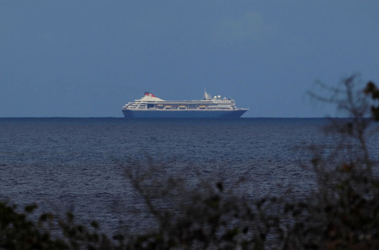 The British cruise ship?MS?Braemar is seen off the coast of Havana, Cuba, on March 17.