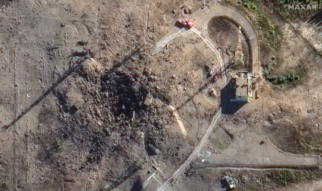 A September 21 satellite image shows a closer view of the launch site after the apparent launch failure.