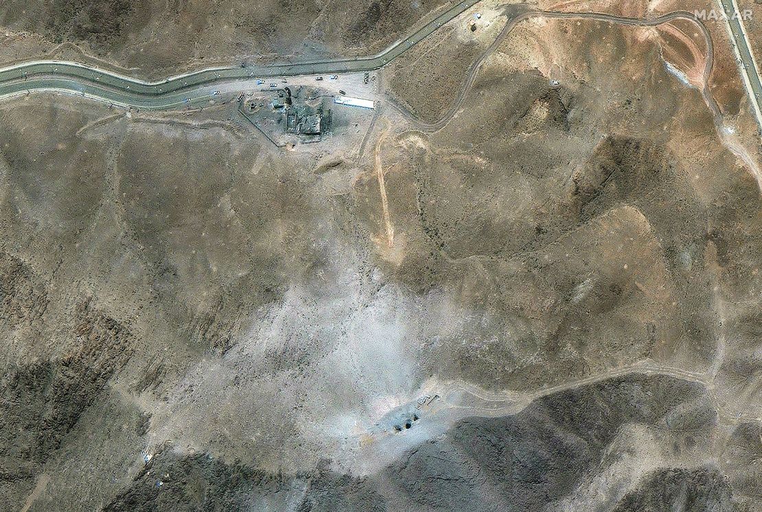 Satellite image shows earthmoving equipment at Fordow Facility in Iran on Friday, June 27.