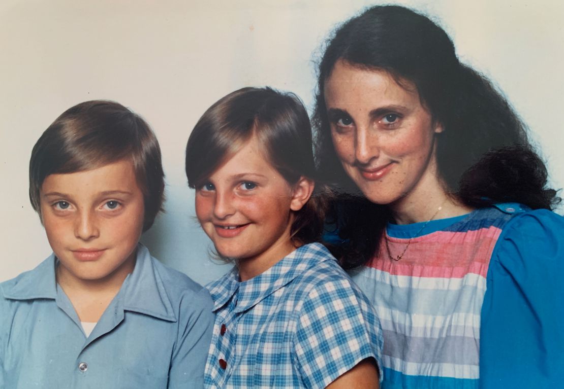 Marion Barter with her two children Owen and Sally.