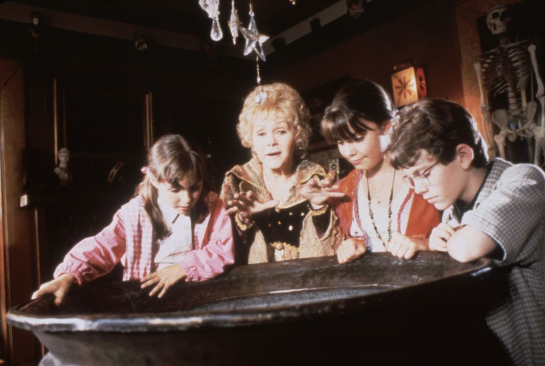 (From left) Emily Roeske, Debbie Reynolds, Kimberly J. Brown and Joey Zimmerman in “Halloweentown.”