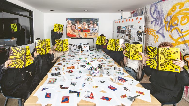 Members of the MSCHF team in their studio, Brooklyn, NY, 2024. Image credit: Courtesy the artist and Perrotin. 