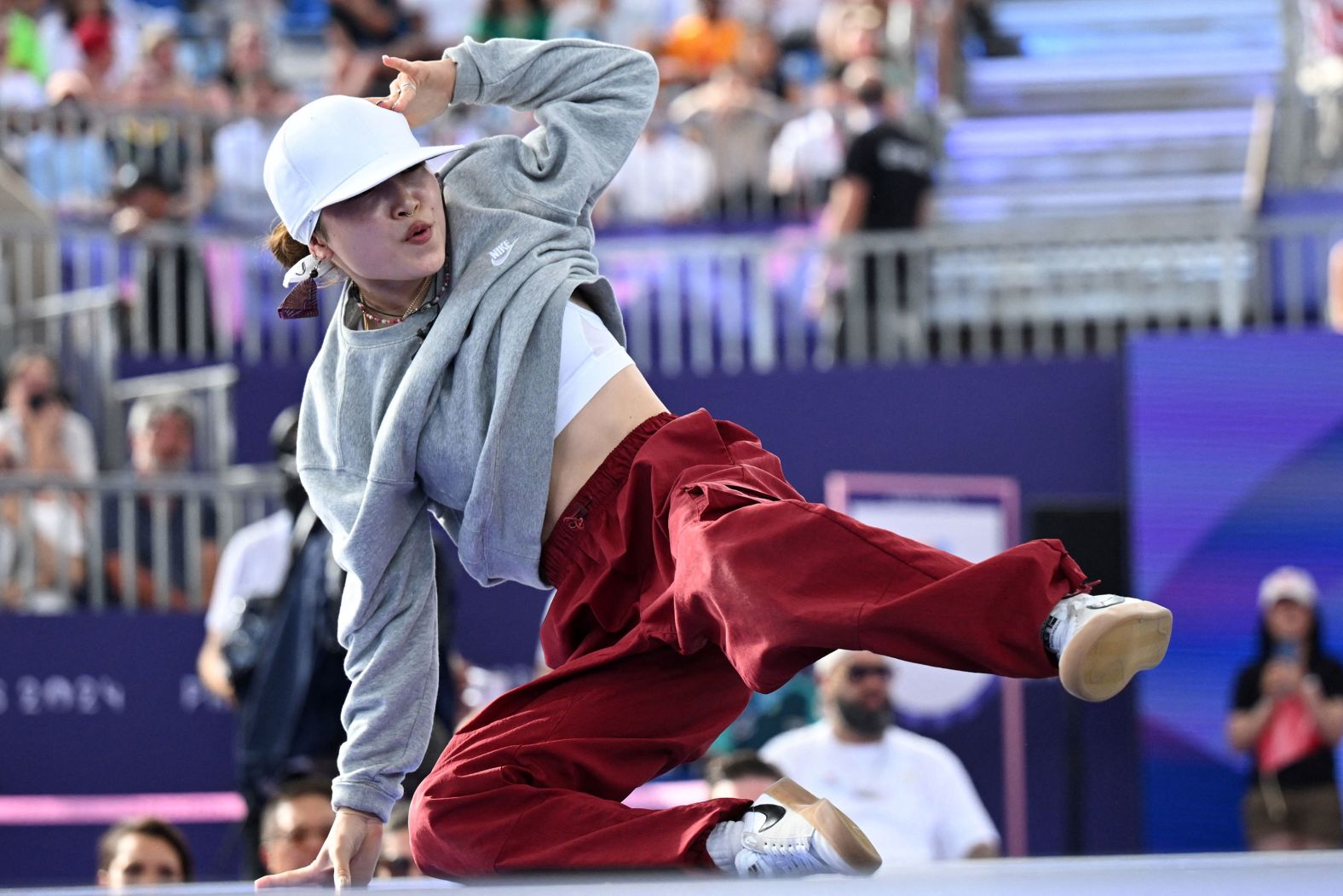 Japan's Ami Yuasa competes in breaking on August 9. <a >She went on to win the gold</a>.