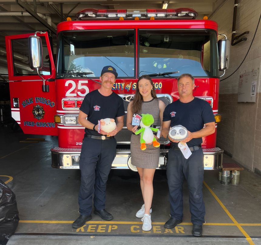 Hymel often works with first responders to pass out the Comfort Bears in the immediate aftermath of a crisis.