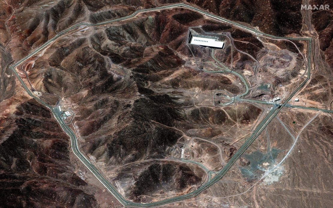 A satellite image taken on 14 June shows no visible damage to Iran's Fordow Fuel Enrichment Plant. Israel targeted the site Friday, but the International Atomic Energy Agency said it was not impacted.