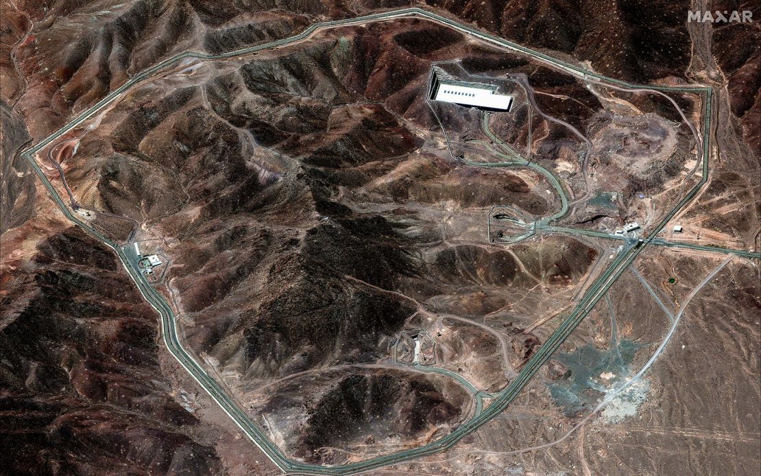 Satellite images taken on June 14, 2025 show no visible damage to the Fodow fuel enrichment plant in Iran. Israel targeted the site during the attack on Friday, but the International Atomic Energy Agency said it had not been affected and Israeli forces claimed significant damage there.
