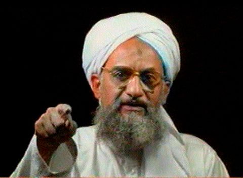 In this image from television transmitted by the Arab news channel Al-Jazeera on January 30, 2006, al-Qaida's then deputy leader Ayman al-Zawahri gestures while addressing the camera.