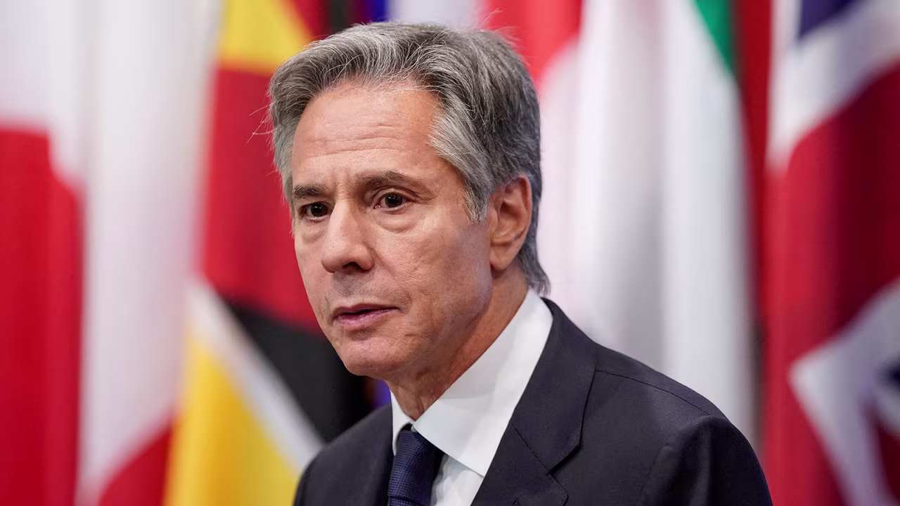 US Secretary of State Antony Blinken speaks to the media in New York on August 3.