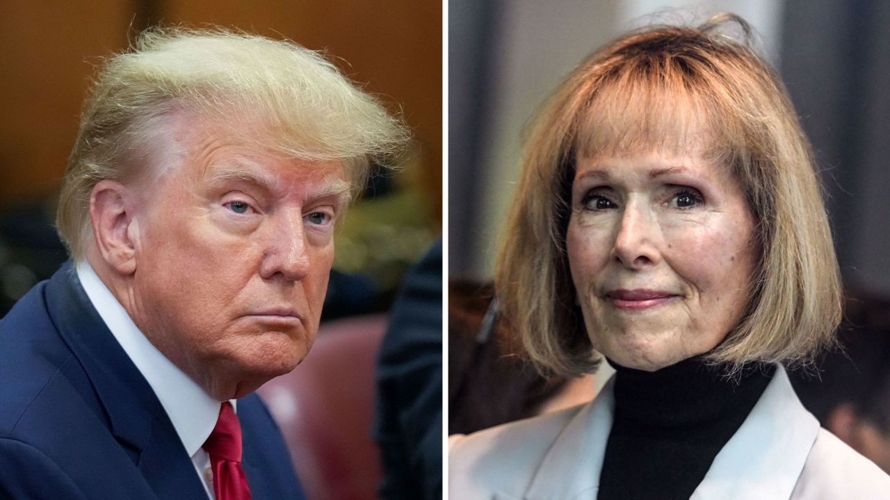 Former President Donald Trump and E. Jean Carroll. 